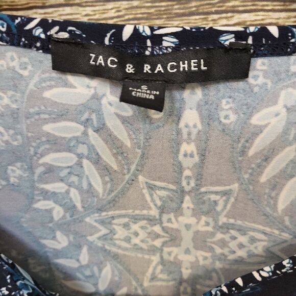 Zac & Rachel Long sleeve blue/aqua blouse small NWT - Picture 5 of 5